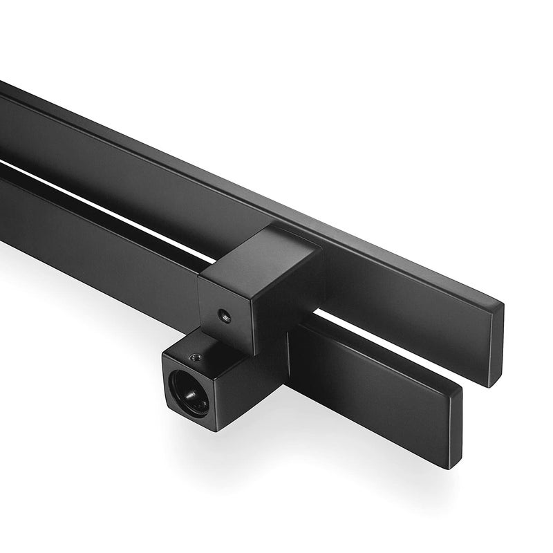 TOGU TG-6018 مقبض باب دفع وسحب من الفولاذ المقاوم للصدأ 304 بسمك 18 بوصة مع دعامات صلبة للاستخدام التجاري، تشطيب أسود غير لامع - Image 5